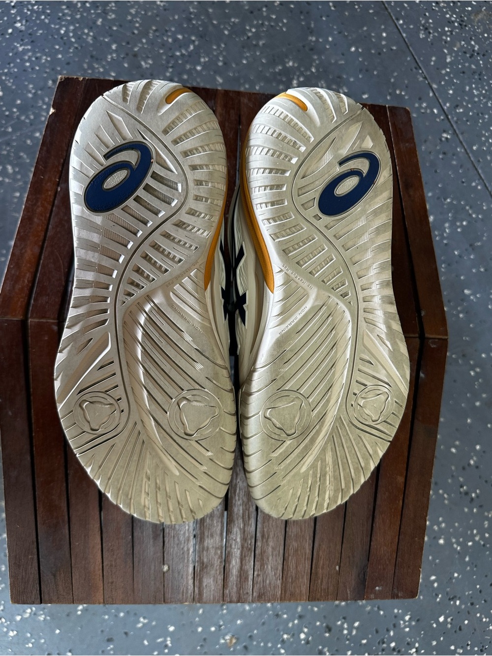 Asics Gel Resolution X Cream/Deep Ocean Men's Shoes - Picture 5 of 7